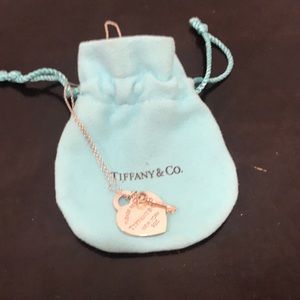 Tiffany & Co. Heart and Key Charm Necklace